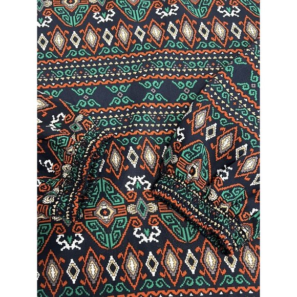 Dolce Vita Open Back Blouse~Size XS~Tribal Pattern Geometric Print Classic L6 21 - Picture 9 of 12